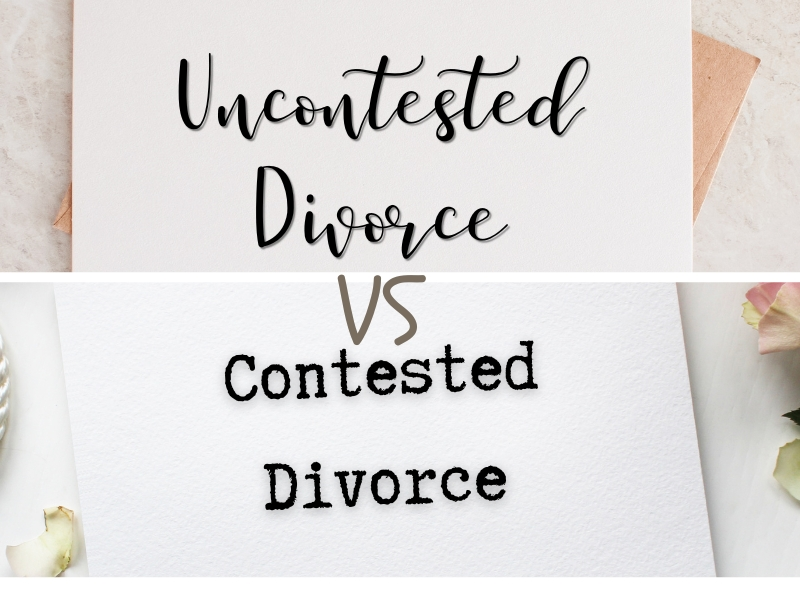 contested vs uncontested divorce